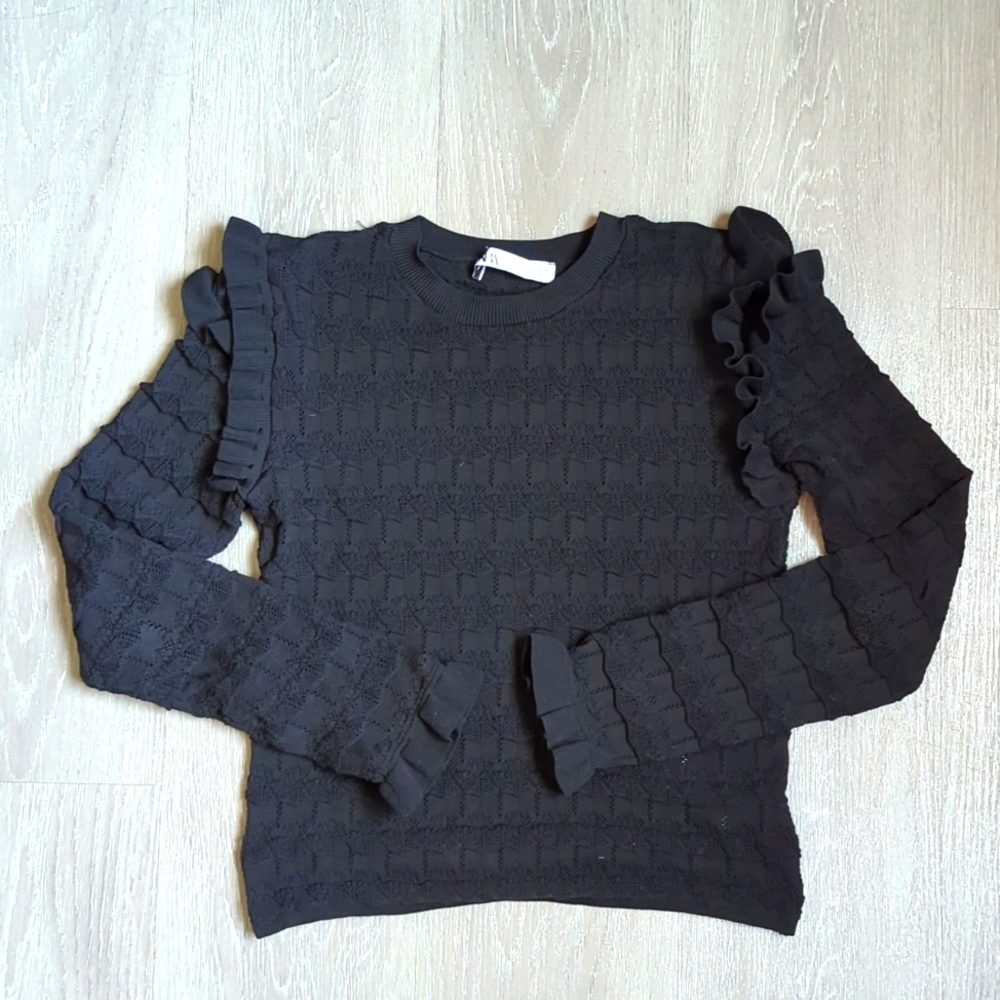 Zara Black Knit Sweater